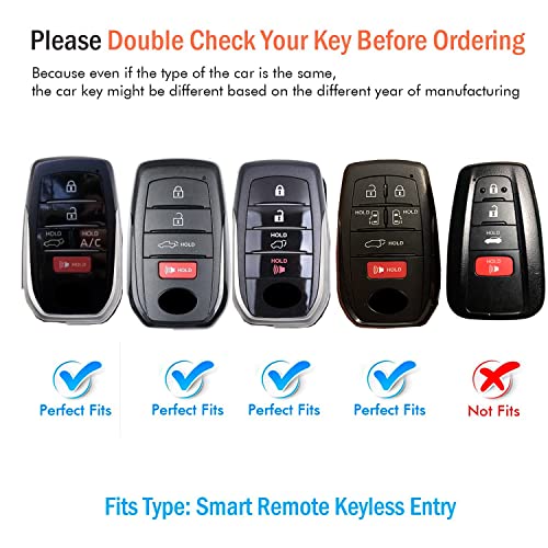 Tukellen for Toyota Key fob Cover Soft Key Shell Case for 2025 Camry 2019-2025 Land Cruiser,2021-2025 Sienna Venza Hilux Fortuner 2023-2025 Highlander Tundra Corolla bZ4X Prius 4/5/6 Buttons-Pink - Image 2