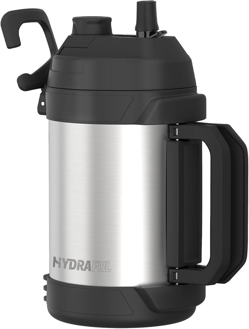 Hydraful 1 gallon water jug, 128 oz Large Insulated Stainless Steel Sports Water Jug, Large Triple Wall Vacuum Insulation Water Bottle-Keeps Cold up to 48 Hrs-Sweat Proof, for Gym, Hiking & Camping - Image 1