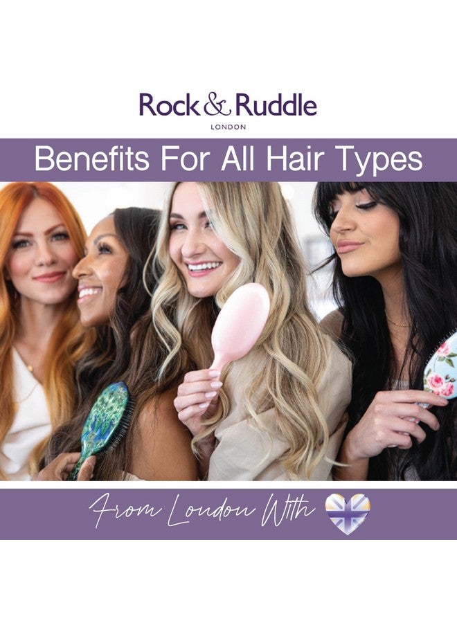 Rock & Ruddle Natural Mixed Bristle Hair Brush For Women And Kids (Large 8.3) Perfect For Wet Or Dry Hair Detangling Smoothing Blowdrying Designed & Made In Uk Ladybirds Design - Image 5