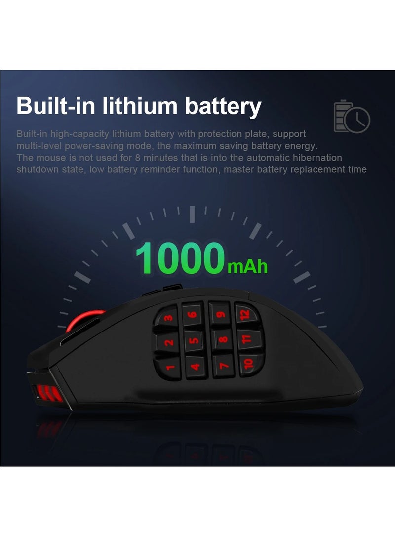 E-YOOSO X-33 RGB Wireless Gaming Mouse, 16000 Dpi 16 Buttons Programmable Game Optical Mice for Gaming/Office - Image 5