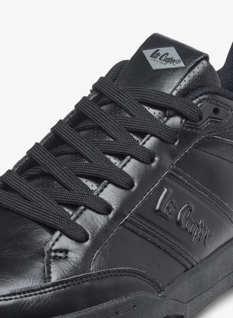 Lee Cooper Men's Logo Detail Sneakers with Lace-Up Closure