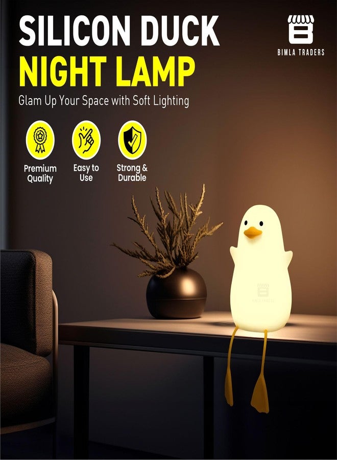 CRAE Cute Duck Night Lamp, Gifts for Women Teen Girls Baby, Kigs Seagull Night Light, Silicone Duck for Children Toddler - Image 2