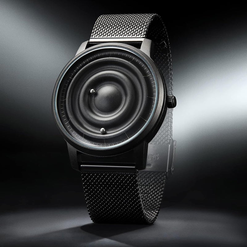 Excefore Men Stainless Steel Magnetic Balls Analog Quartz Watch, Corona Style Business Casual Fashion Watch with Stainless Steel Mesh Strap - Image 2