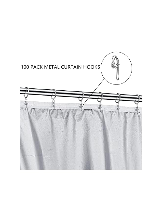 The Bros Curtain Hooks Metal Curtain Header Tape Drapery Hooks for curtains 2.9x1.2cm (100 Pack silver)… - Image 4