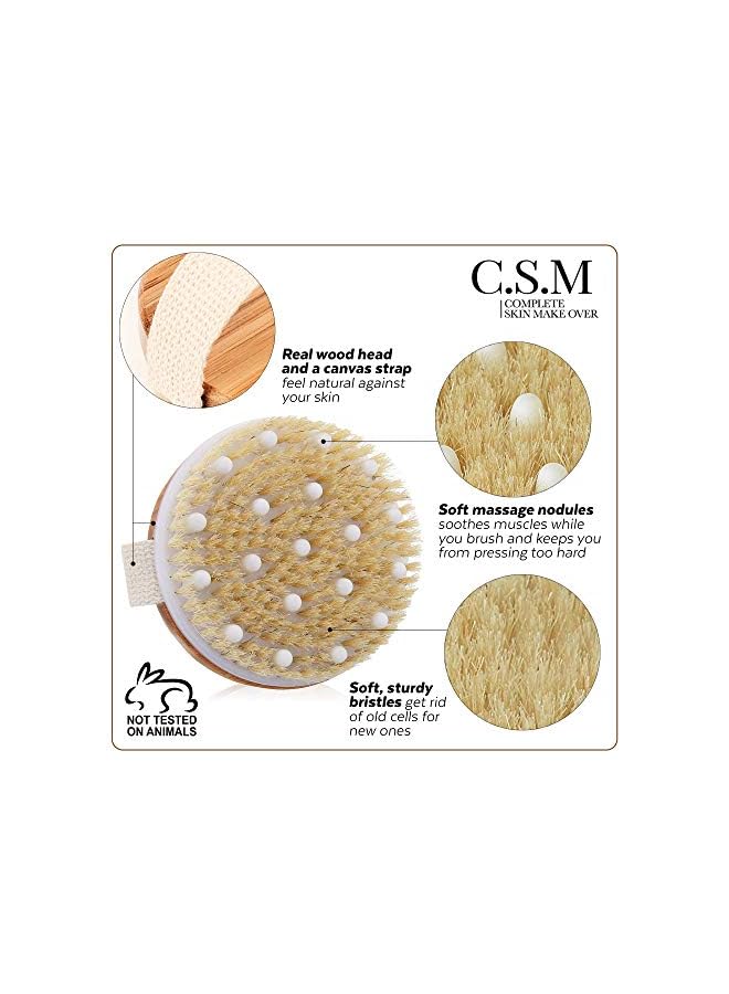 Zaboon Body Brush For Wet Or Dry Brushing Gentle Exfoliating For Softer Glowing Skin Get Rid Of Your Cellulite And Dry Skin Improve Your Circulation Gentle Massage Nodes - Image 3