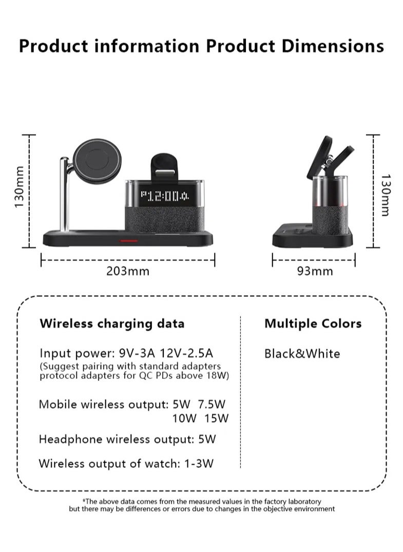 5-in-1 Colorful RGB Wireless Charging Station with Alarm Clock - Stylish Charging Dock for iPhone 15, 14, 13, 12 - pzsku/Z1E476A0D290768ECAA16Z/45/_/1705418818/ac3e0a2b-69e1-47ec-9f67-8b068fcfc521