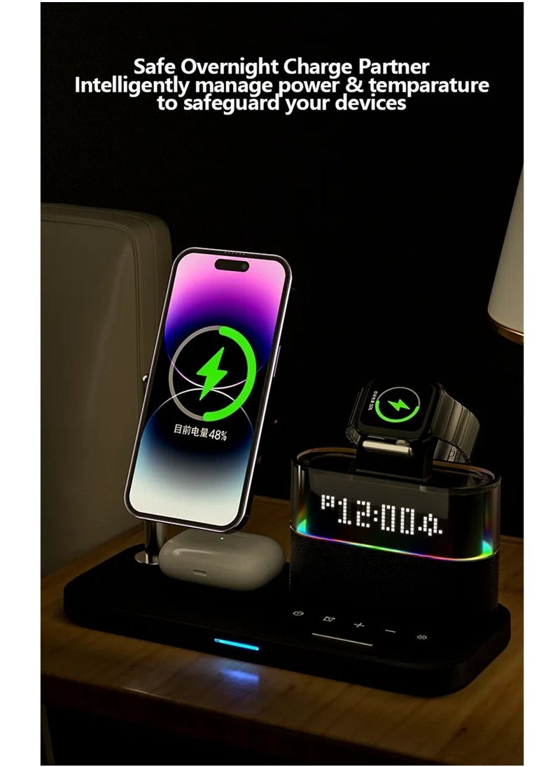 5-in-1 Colorful RGB Wireless Charging Station with Alarm Clock - Stylish Charging Dock for iPhone 15, 14, 13, 12 - pzsku/Z1E476A0D290768ECAA16Z/45/_/1705418954/91cd9b6a-2b7e-40b8-ae36-b13d6feda21c