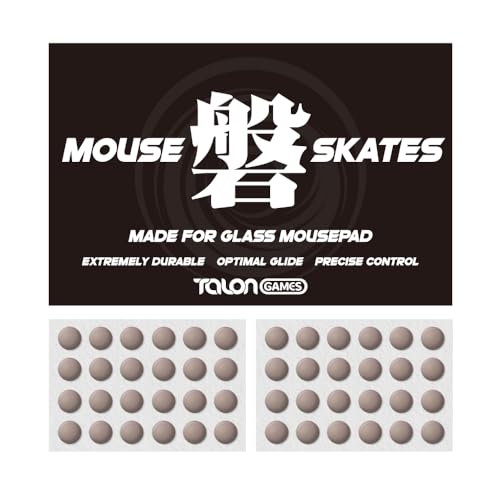 TALONGAMES 48 Dot Mouse Feet Skates Universal for Glass Mousepads, 6mm, High Durability, Lasting Performance, Low Noise,Curved Edge, Speed & Control (磐 Series, Khaki) - Image 1