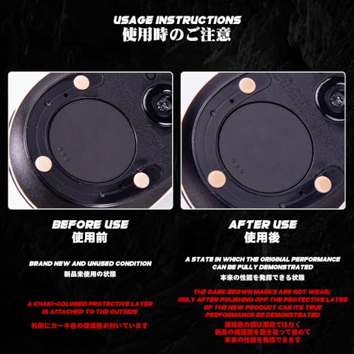 TALONGAMES 48 Dot Mouse Feet Skates Universal for Glass Mousepads, 6mm, High Durability, Lasting Performance, Low Noise,Curved Edge, Speed & Control (磐 Series, Khaki) - Image 4
