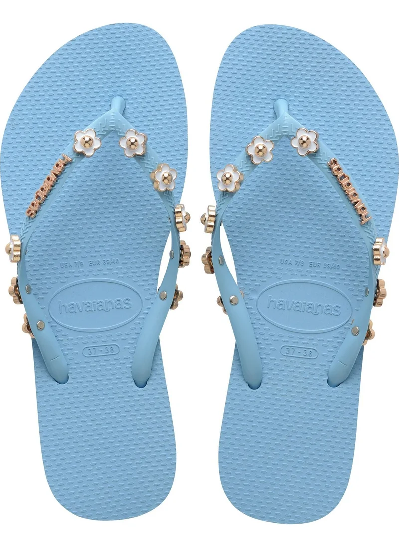 havaianas Blue Women's Beach Slippers Slippers Slim