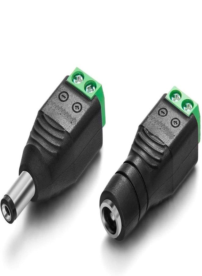 protium 5.5mm DC Male + Female Connector Set for Light strip controllers, amplifiers and CCTV camera (Male+Female), 3 Sets - Image 1