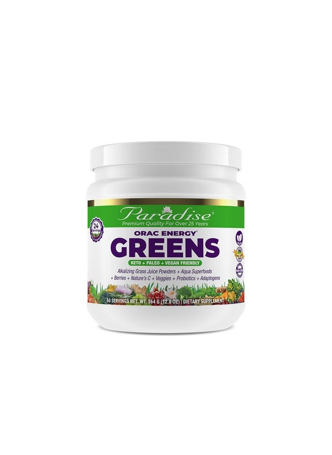 Paradise Herbs - Orac Energy Greens Powder Extract Antioxidants Probiotics & Vitamin C Gluten Free Non Gmo 60 Servings - Image 1
