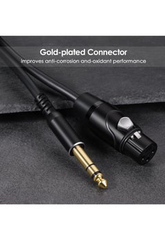 KASTWAVE 6.6FT XLR Female to 1/4 Inch TRS Cable - Professional Balanced Microphone Cable with Quarter Inch Jack, HiFi Quality  - Image 3