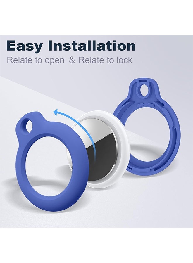 4 Pack for Airtag Holder Case with Keychain, Shockproof GPS Cover Anti-Scratch Key Chain, for Airtags Accessories for GPS Item Tracker Cases for Bags, Luggages, Multicolor - Image 3