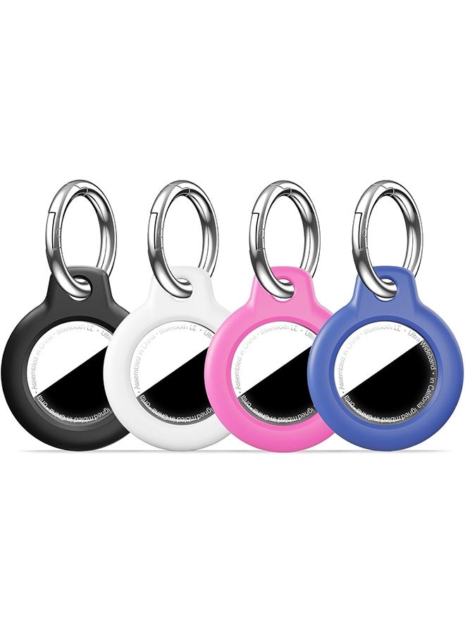 4 Pack for Airtag Holder Case with Keychain, Shockproof GPS Cover Anti-Scratch Key Chain, for Airtags Accessories for GPS Item Tracker Cases for Bags, Luggages, Multicolor - Image 1