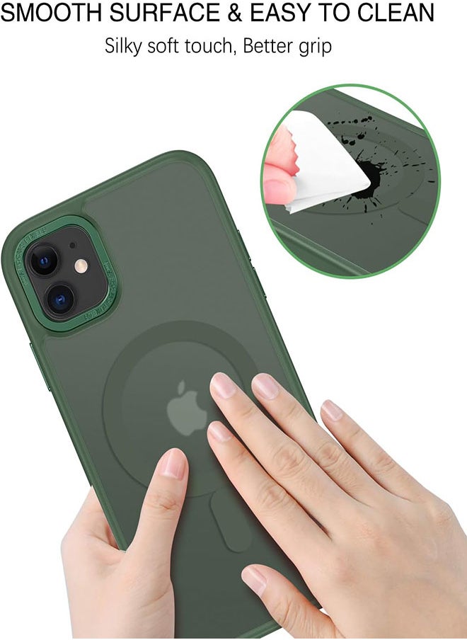 Generic - Case BENTOBEN Magnetic Iphone 16, Compatible with Wireless Charger and Magsafe Card Wallet, Simple Clear Shockproof Drop Resistant Anti-Fingerprint Case Compatible with Iphone 16 - Green - Image 1