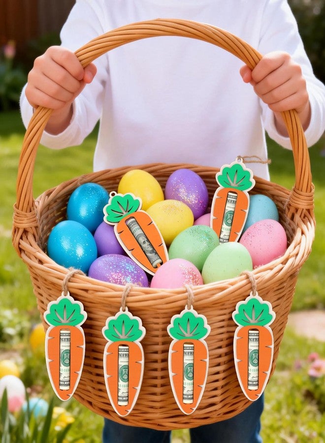 Diltik 3 Pack Easter Carrot Money Holder, Wooden Cash Gift Holder with String, Easter Basket Stuffers, Money Gift Card Holder for Easter Decorations, Egg Hunt, Holiday Gifts - Image 5