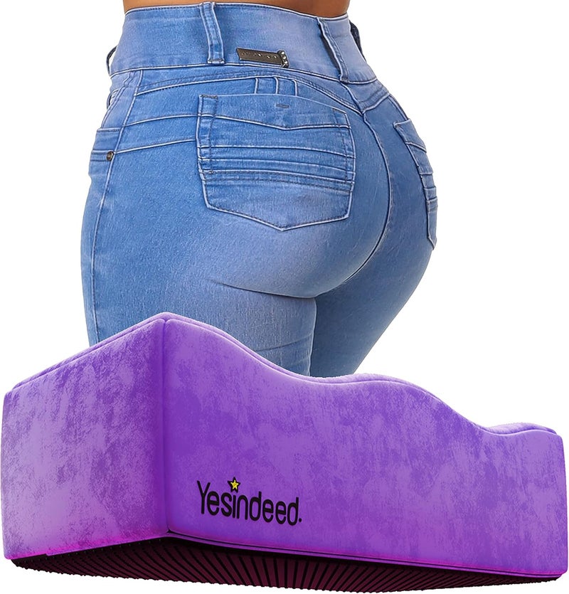YESINDEED The Original Brazilian Butt Lift Pillow – Dr. Approved for Post Surgery Recovery Seat – BBL Foam Pillow + Cover Bag Firm Support Cushion Butt Support Technology - Purple - Image 1