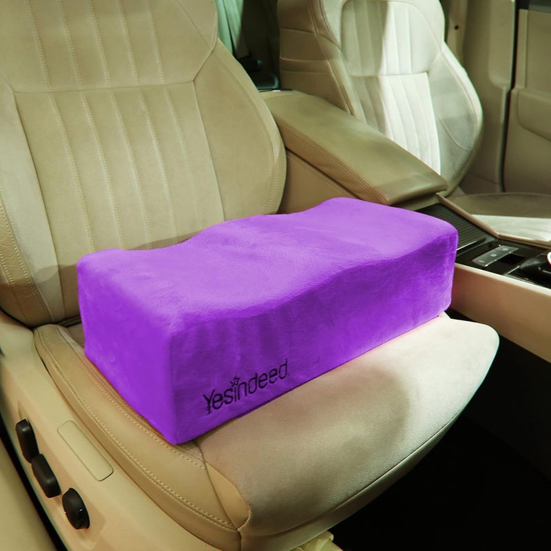 YESINDEED The Original Brazilian Butt Lift Pillow – Dr. Approved for Post Surgery Recovery Seat – BBL Foam Pillow + Cover Bag Firm Support Cushion Butt Support Technology - Purple - Image 4