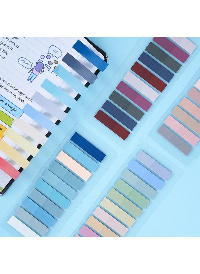 3000Pcs Book Tabs Morandi Sticky Tabs Transparent Sticky Notes For Page Markers Writable And Repositionable Book Flags Strip Index Tabs