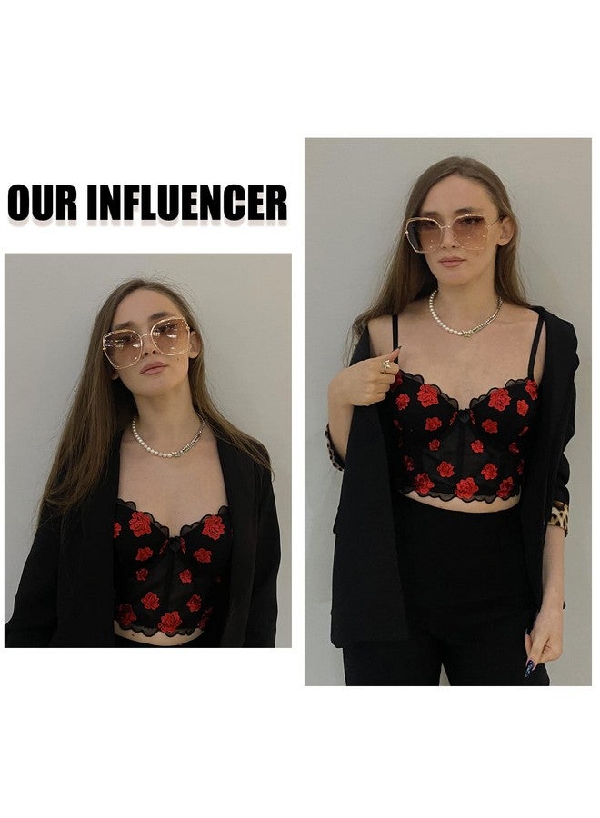 Duco Oversized Fashion Sunglasses For Women Colorful Uv Protection Lens Trendy Retro Designer Sunglasses Dc1226 - Image 2