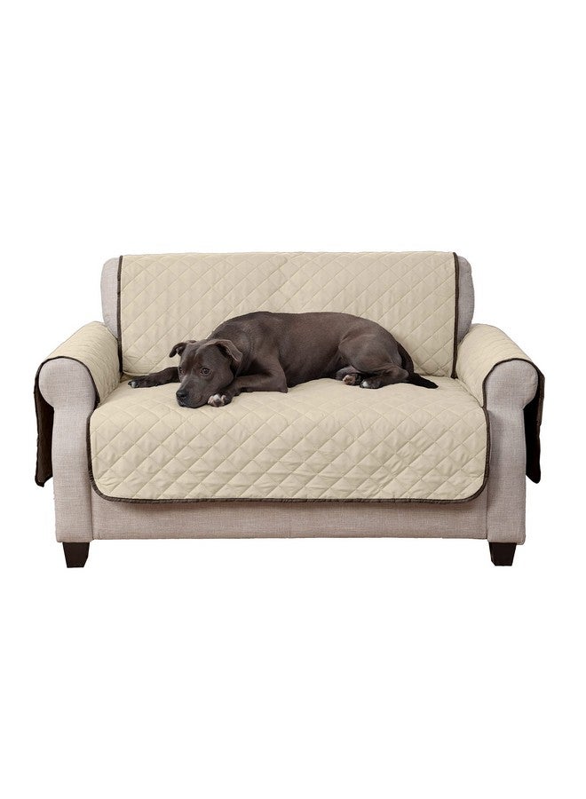 غطاء حماية للأريكة المزدوجة من فورهافن، مقاوم للماء وقابل للعكس، مناسب للكلاب والقطط والأطفال - غطاء مبطن من بينسونيك بلونين - لون إسبريسو/طيني، أريكة مزدوجة - Image 2