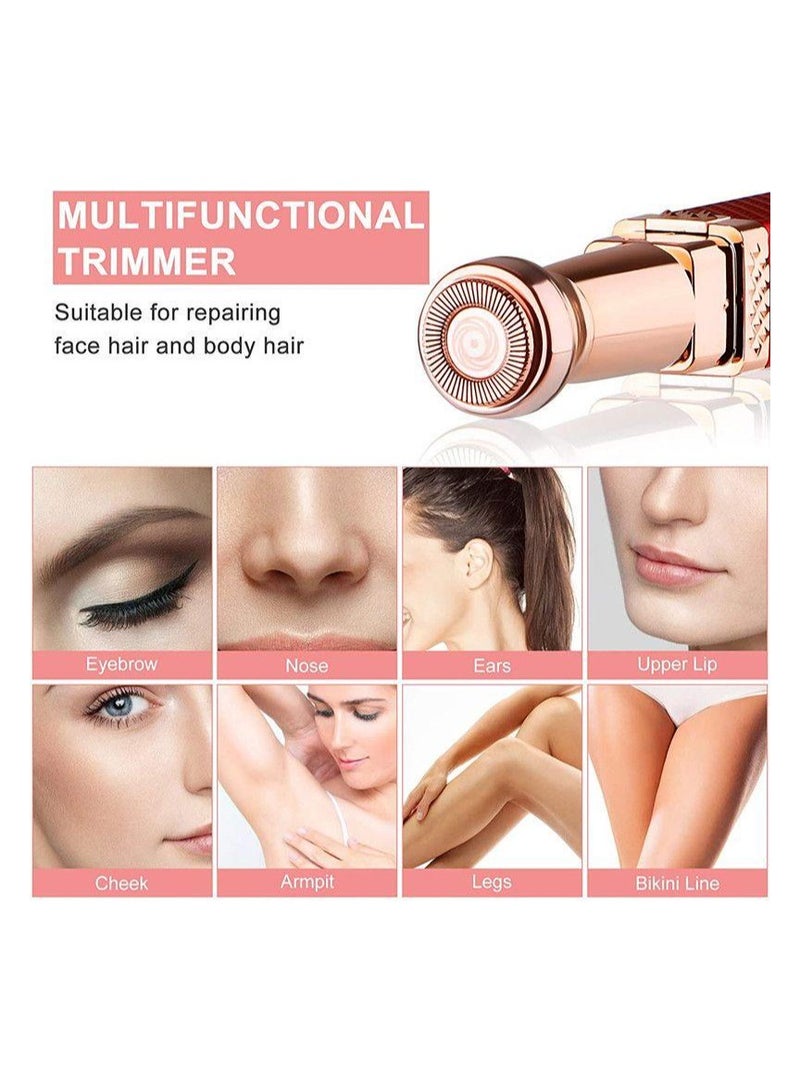 بلوليس مزيل شعر الوجه وتشذيب الحواجب، 2 في 1 مزيل شعر الحواجب ومزيل شعر غير مؤلم، ماكينة إزالة شعر الحاجب والشفاه والأنف والجسم للنساء - Image 4