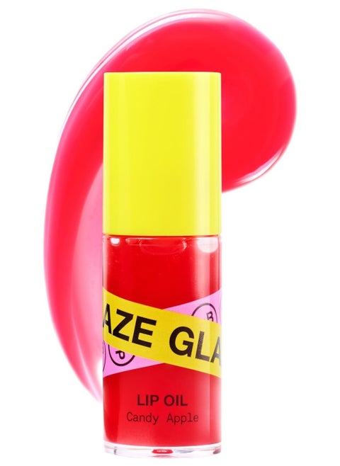 GLAZE LIP OIL- Lip Plumping, Hydrating, and Shining Oil for soft plump a supple lips- Candy Apple
