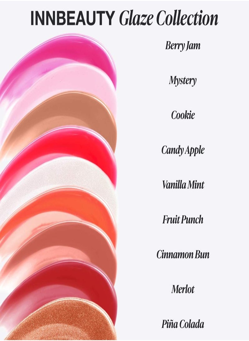 GLAZE LIP OIL- Lip Plumping, Hydrating, and Shining Oil for soft plump a supple lips- Candy Apple