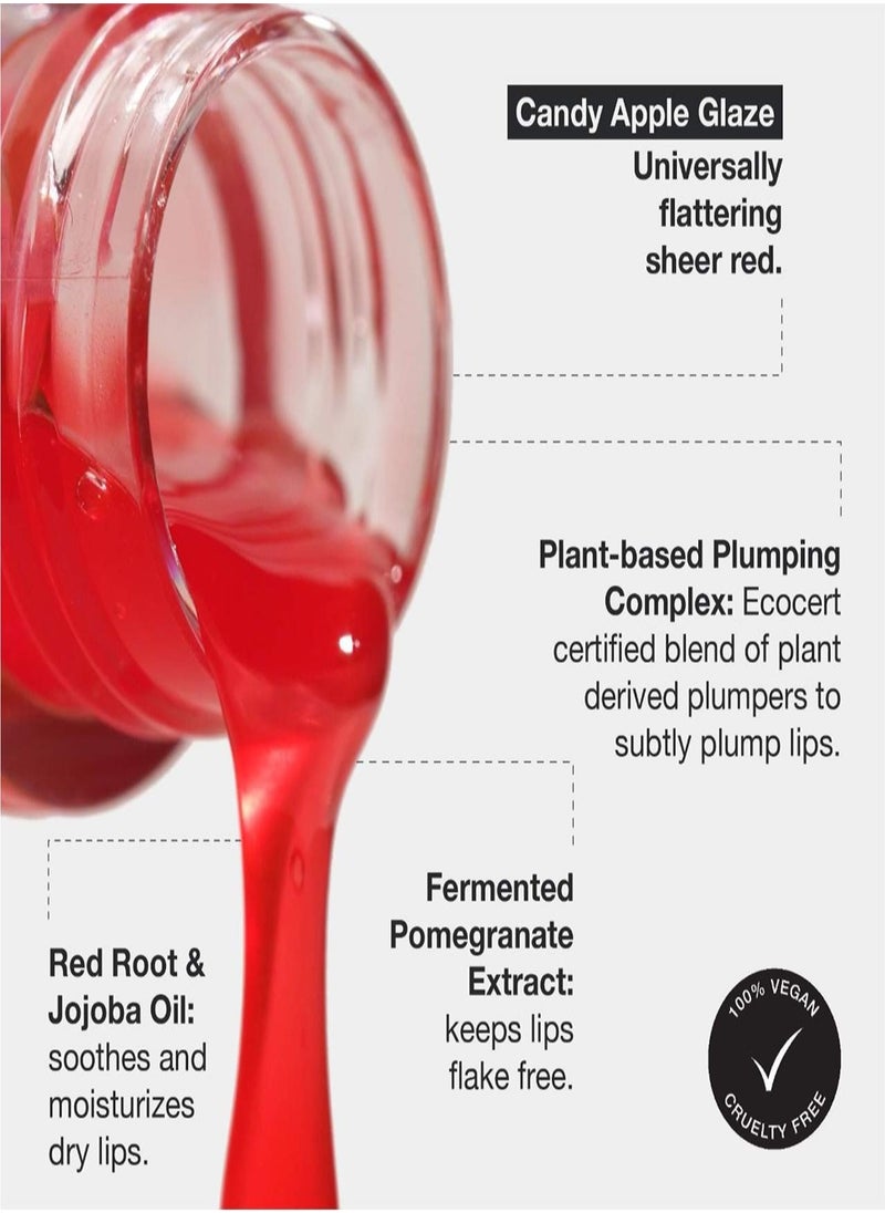 GLAZE LIP OIL- Lip Plumping, Hydrating, and Shining Oil for soft plump a supple lips- Candy Apple