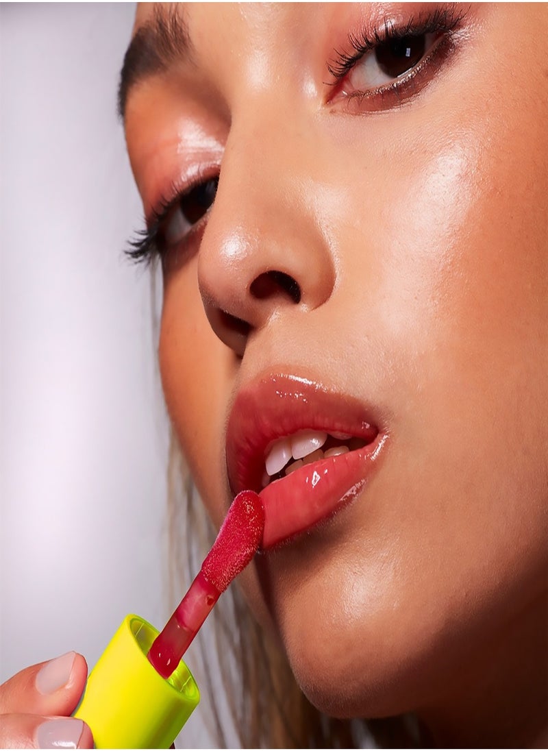GLAZE LIP OIL- Lip Plumping, Hydrating, and Shining Oil for soft plump a supple lips- Candy Apple