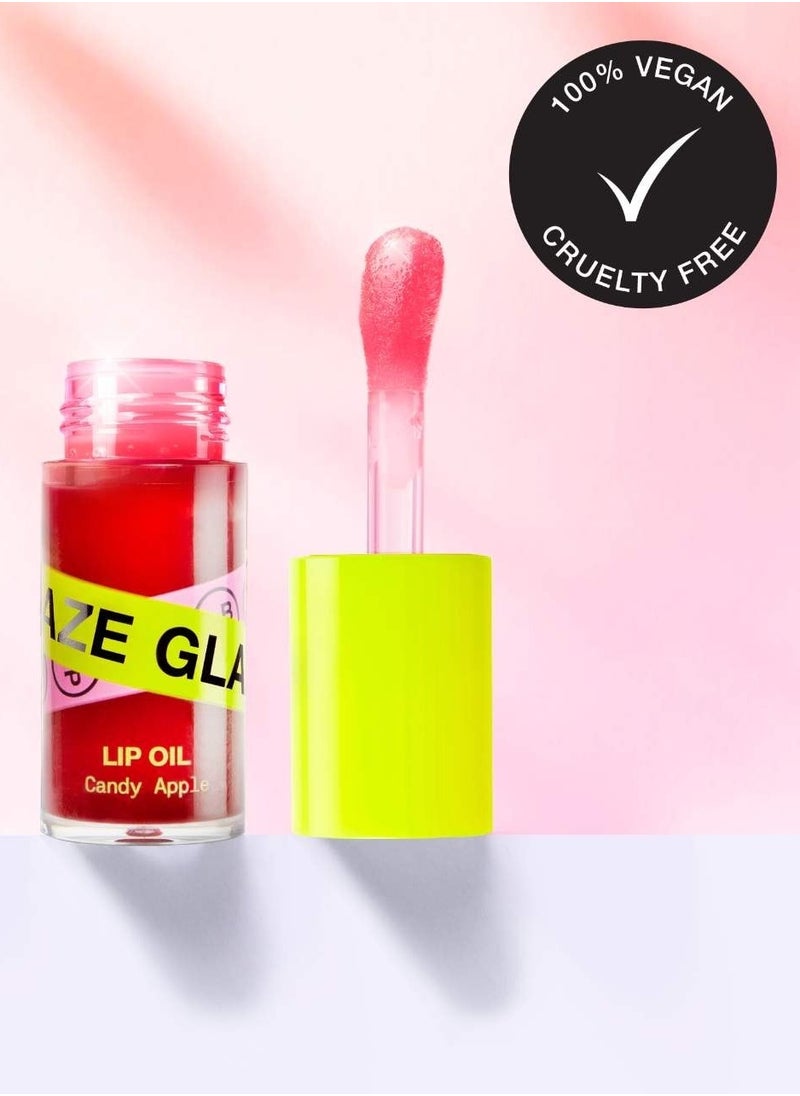 GLAZE LIP OIL- Lip Plumping, Hydrating, and Shining Oil for soft plump a supple lips- Candy Apple