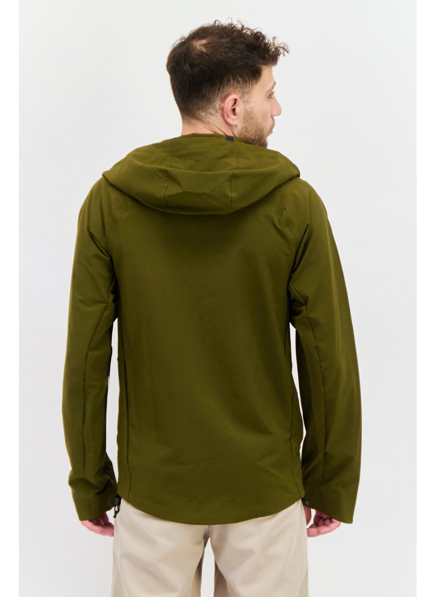 PUMA Men Sportswear Fit Long Sleeve Outdoor Hooded Jacket, Olive  - Image 3