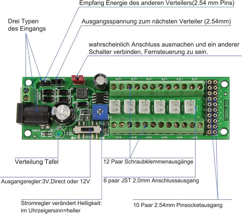 إيف مودل PCB012 1 مجموعة لوحة توزيع الطاقة ذاتية التكيف HO N O LED لمصباح الشارع DC AC جهد القطار التحكم في الطاقة - Image 2