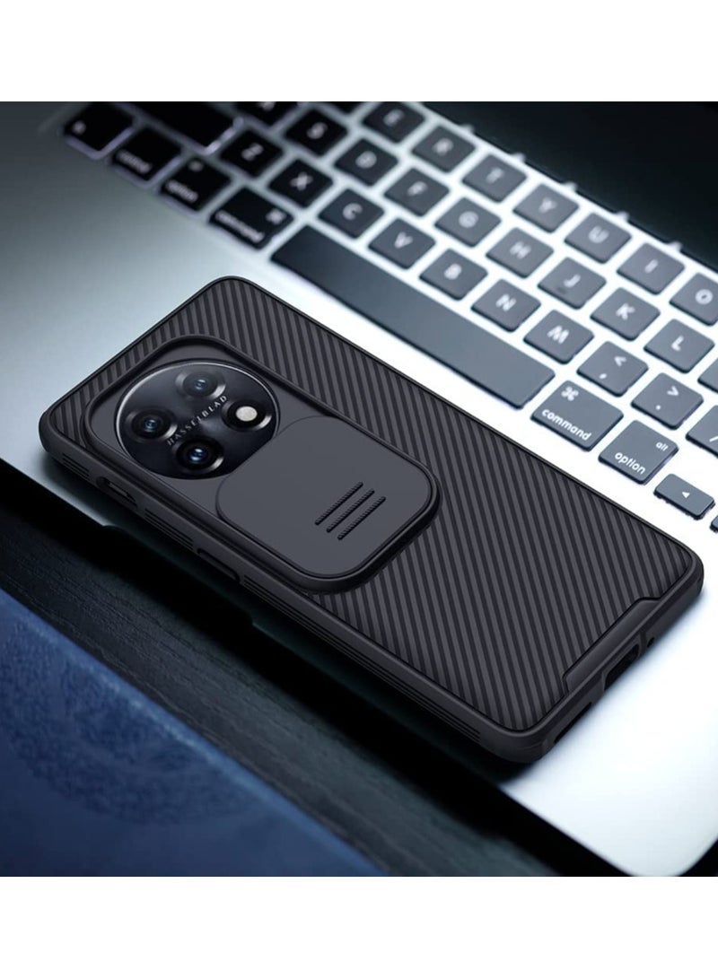 Nillkin Case Compatible with Oneplus 11, Slide Cover Camera Lens Protection Case TPU Bumper Hard PC Back Cover Oneplus11 (Black) - Image 3
