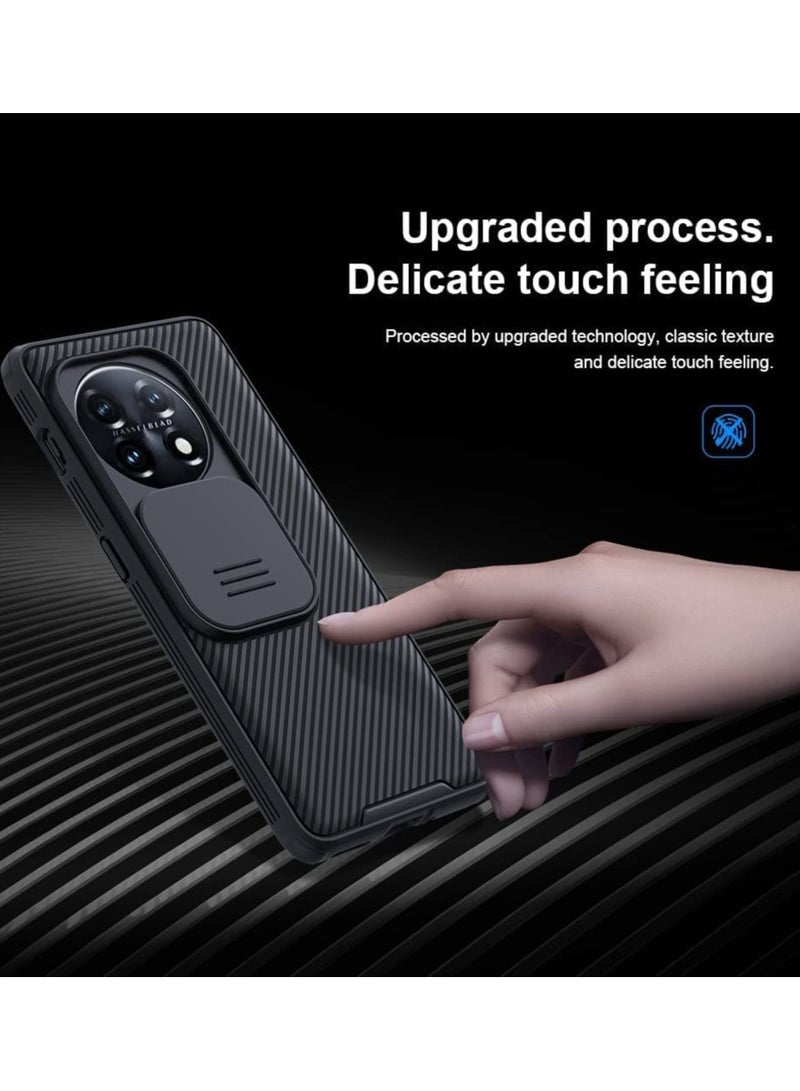 Nillkin Case Compatible with Oneplus 11, Slide Cover Camera Lens Protection Case TPU Bumper Hard PC Back Cover Oneplus11 (Black) - Image 2