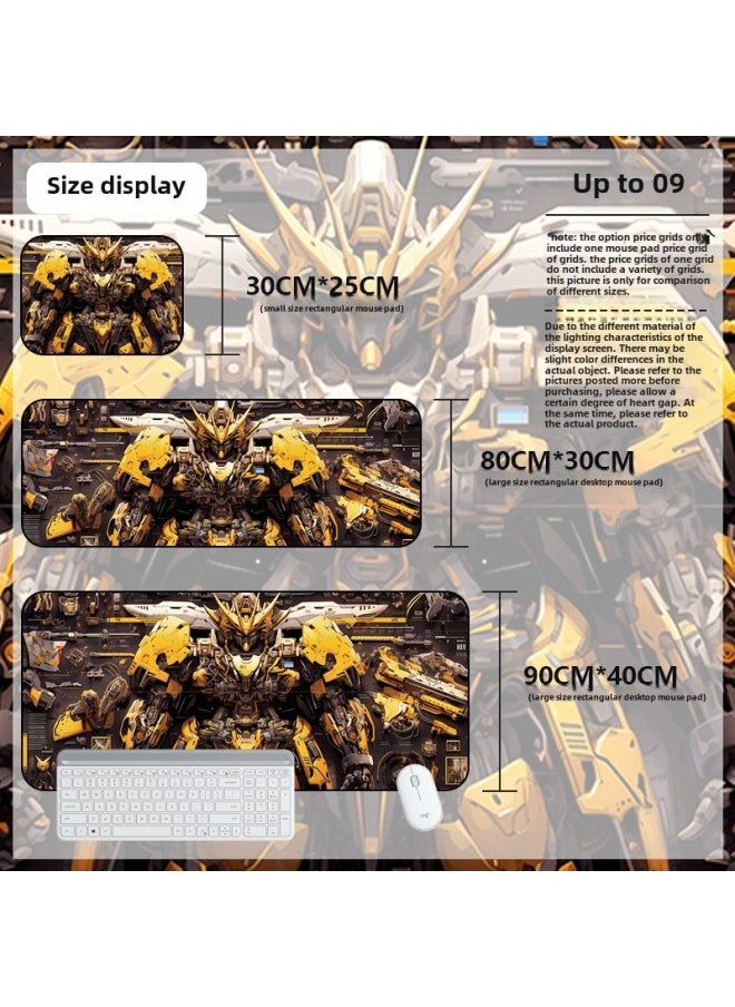 Generic - Mouse Pad Oversized Gundam Computer Keyboard Pad Cartoon Game Mouse Pad Boys E-sports Computer Thickened Desk Pad-Color:800*300*4mm-Pattern:Up To 09 - Image 1