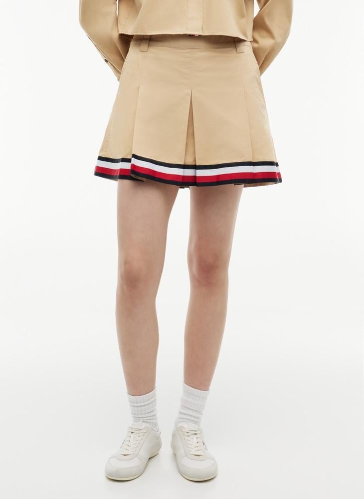 TOMMY JEANS Global Stripe Tape Pleated Mini Skirt - Image 1