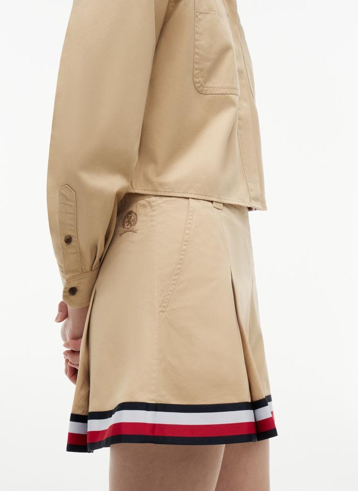 TOMMY JEANS Global Stripe Tape Pleated Mini Skirt - Image 3