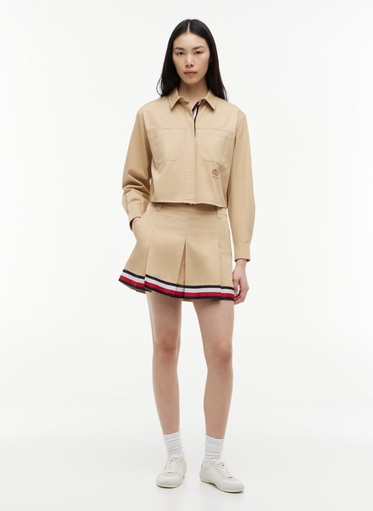 TOMMY JEANS Global Stripe Tape Pleated Mini Skirt - Image 4