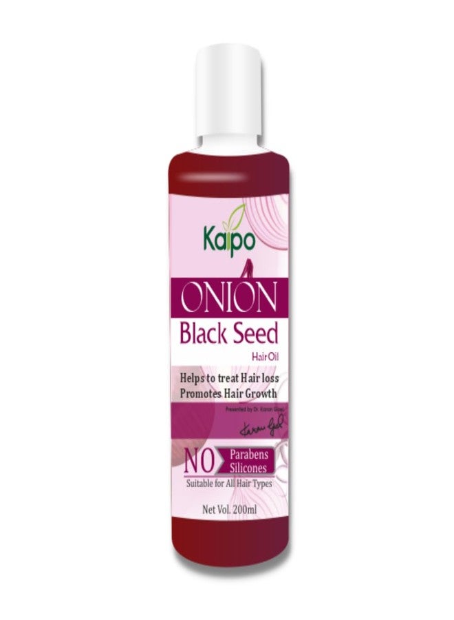 Kaipo Onion Black Seed Hair or Men & Women With Onion & Redensyl for Hair Fall Control, Hair Growth Oil for Hair Fall (200ml (Pack Of 1)) - Image 1