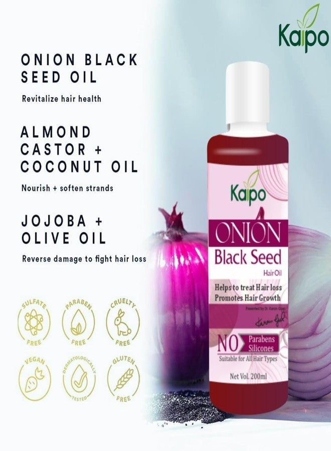 Kaipo Onion Black Seed Hair or Men & Women With Onion & Redensyl for Hair Fall Control, Hair Growth Oil for Hair Fall (200ml (Pack Of 1)) - Image 3