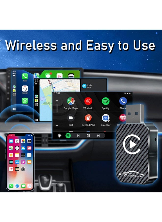 محول CarPlay لاسلكي 2025 – يحوّل CarPlay السلكي إلى لاسلكي – توصيل مباشر وسهل – متوافق مع iPhone iOS 12+ والسيارات من 2016 فصاعدًا - Image 2