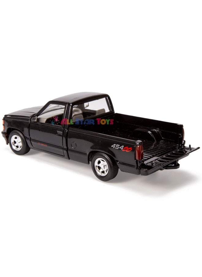Motor Max Motormax 1992 Chevy 454Ss Pickup Truck 1 24 Scale Diecast Model Car Black  - Image 5