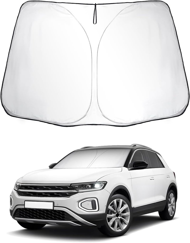 SKTU Sun Protection for Front Screens Compatible with VW T-Roc 2018-2024 Indoor Foldable Windscreen Cover with UV Protection - Image 1