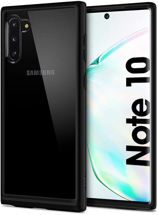 إيروريكس جراب هجين فائق الجودة مصمم لهاتف Samsung Galaxy Note 10 2019 باللون الأسود غير اللامع - Image 1