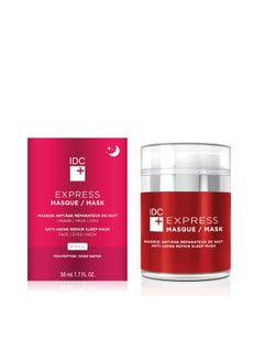 IDC IDC Dermo Express Mask with REGEN(16) Anti-Aging Technology | Overnight Sleeping Gel Mask for Face, Eyes, and Neck | Hydrates, Nourishes, & Rejuvenates Skin | All Skin Types | 1.6 fl. oz / 50 mL 