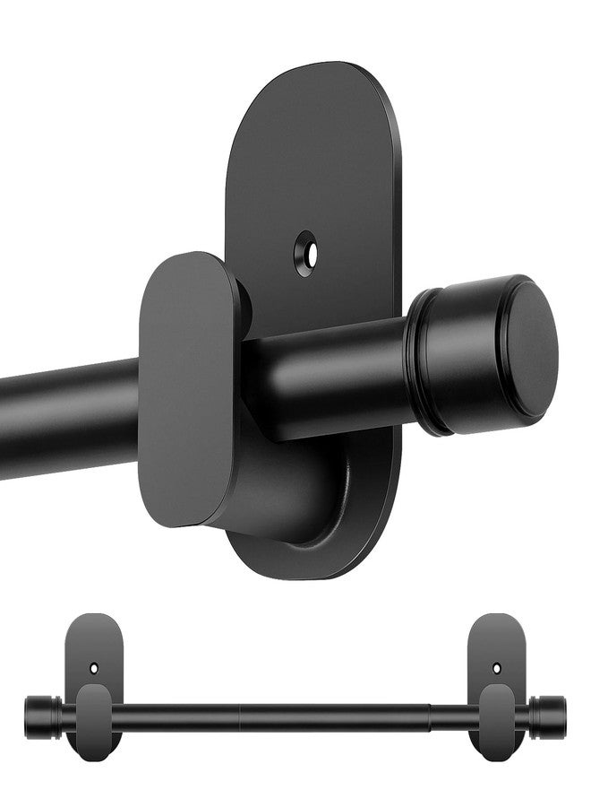 HOTOZON Curtain Rods No Drilling 32 to 58 Inch, HOTOZON 5/8 Inches No Drill Curtain Rods for Windows 40 to 54 Inches(3.2-4.5 ft), Renter Friendly Adjustable Small Drapery Rod for Lightweight Curtains, Black - Image 1