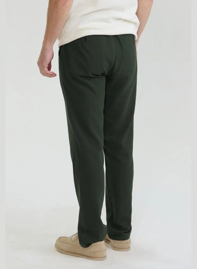FELIX HARDY Khaki Men's Linen Cotton Casual Summer Pants for Men | Best Price UAE