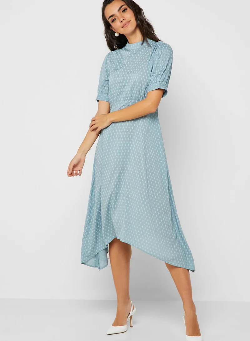 Vila Printed Asymmetric Dress